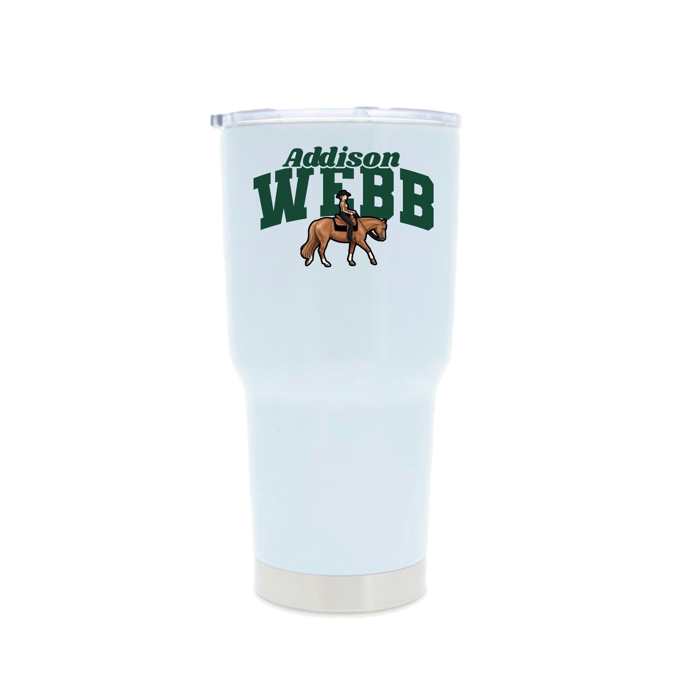 30oz Stainless Steel Tumbler — Signature Arch in White