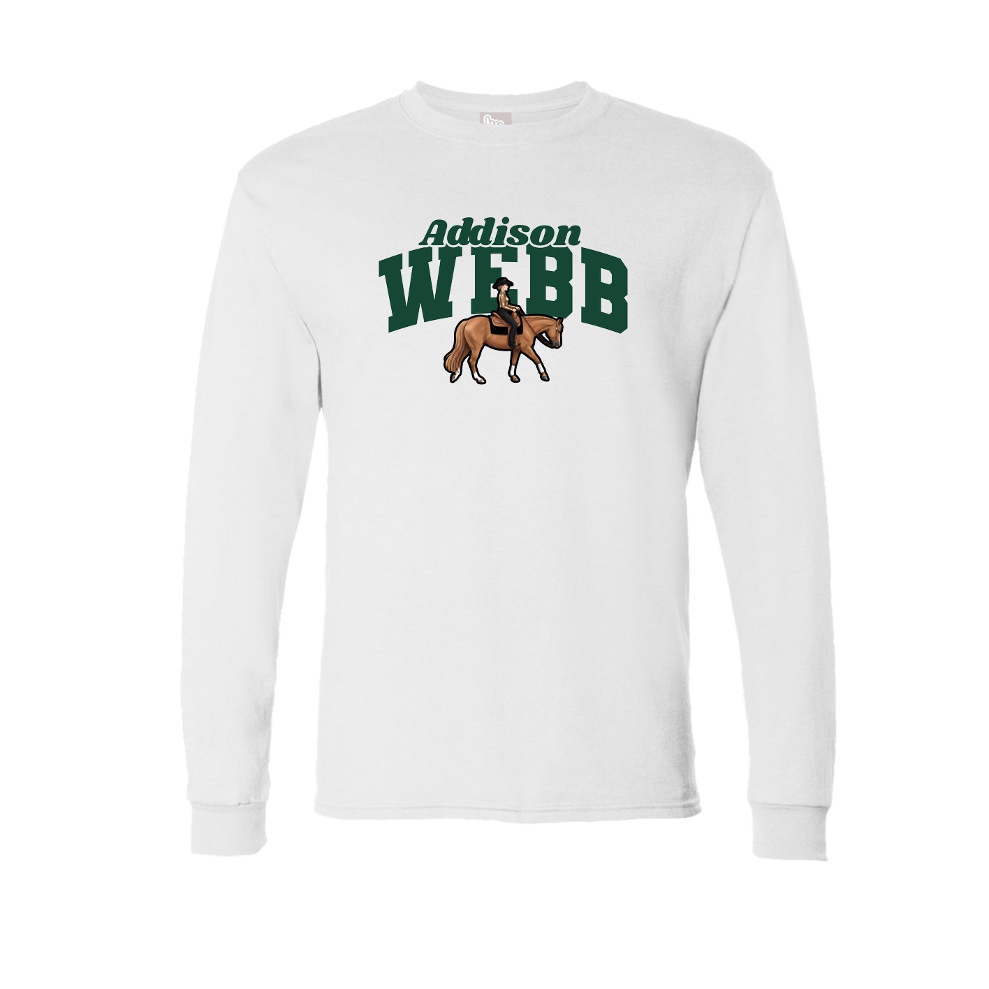 Long Sleeve Tee — Signature Arch in White