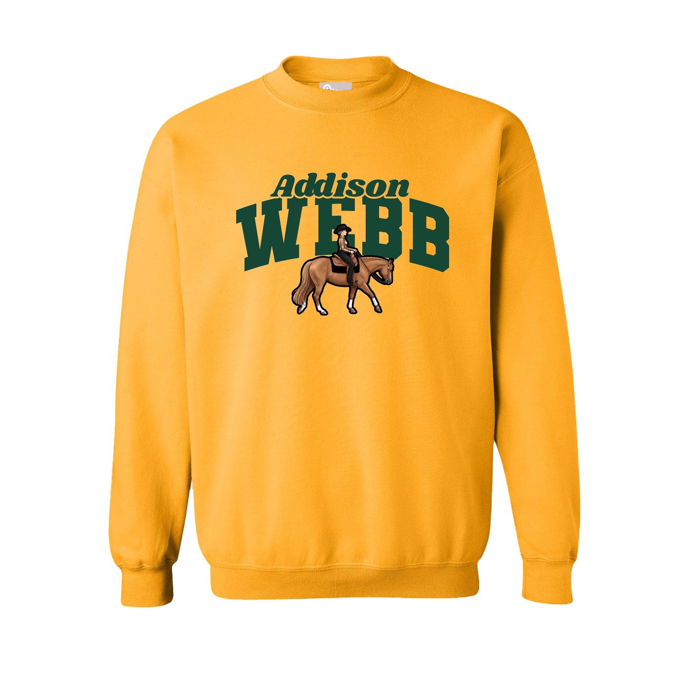 Fleece Crew — Signature Arch in Gold