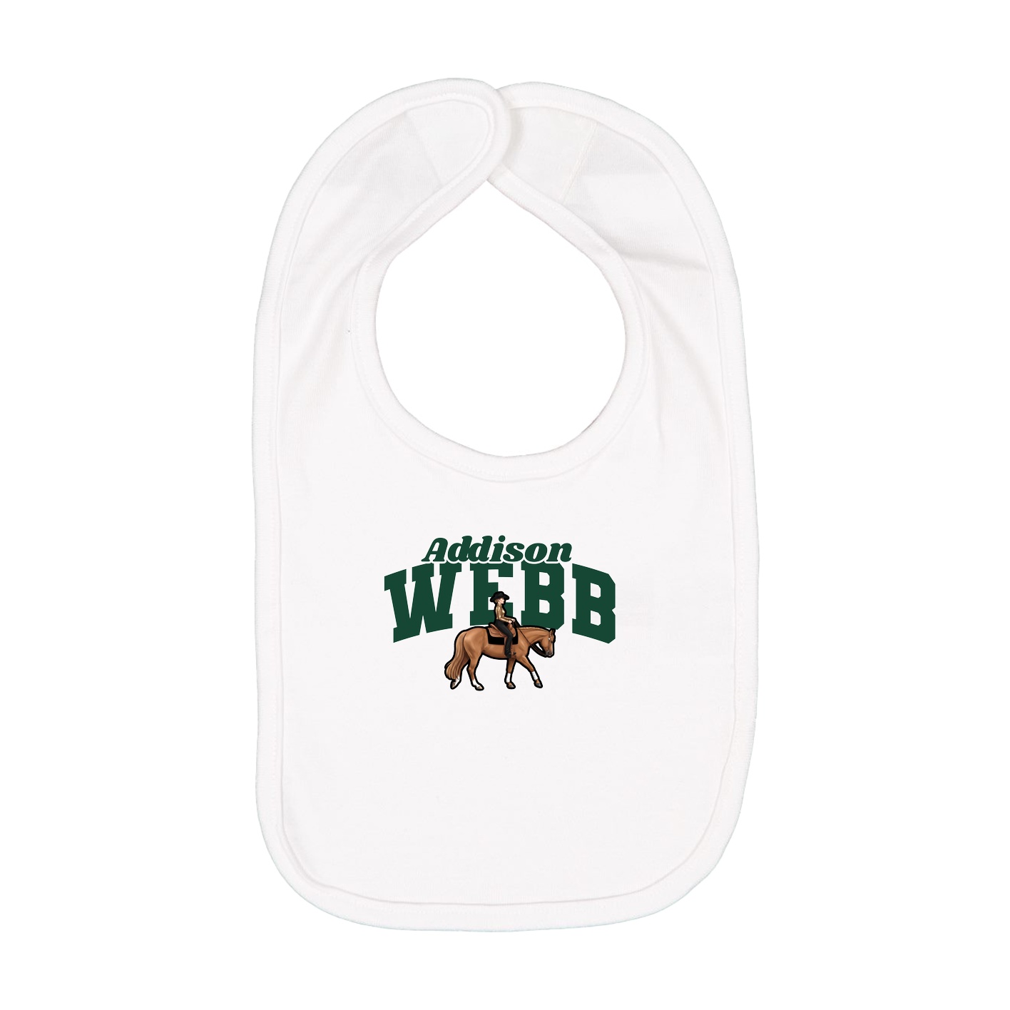 Infant Bib — Signature Arch in White