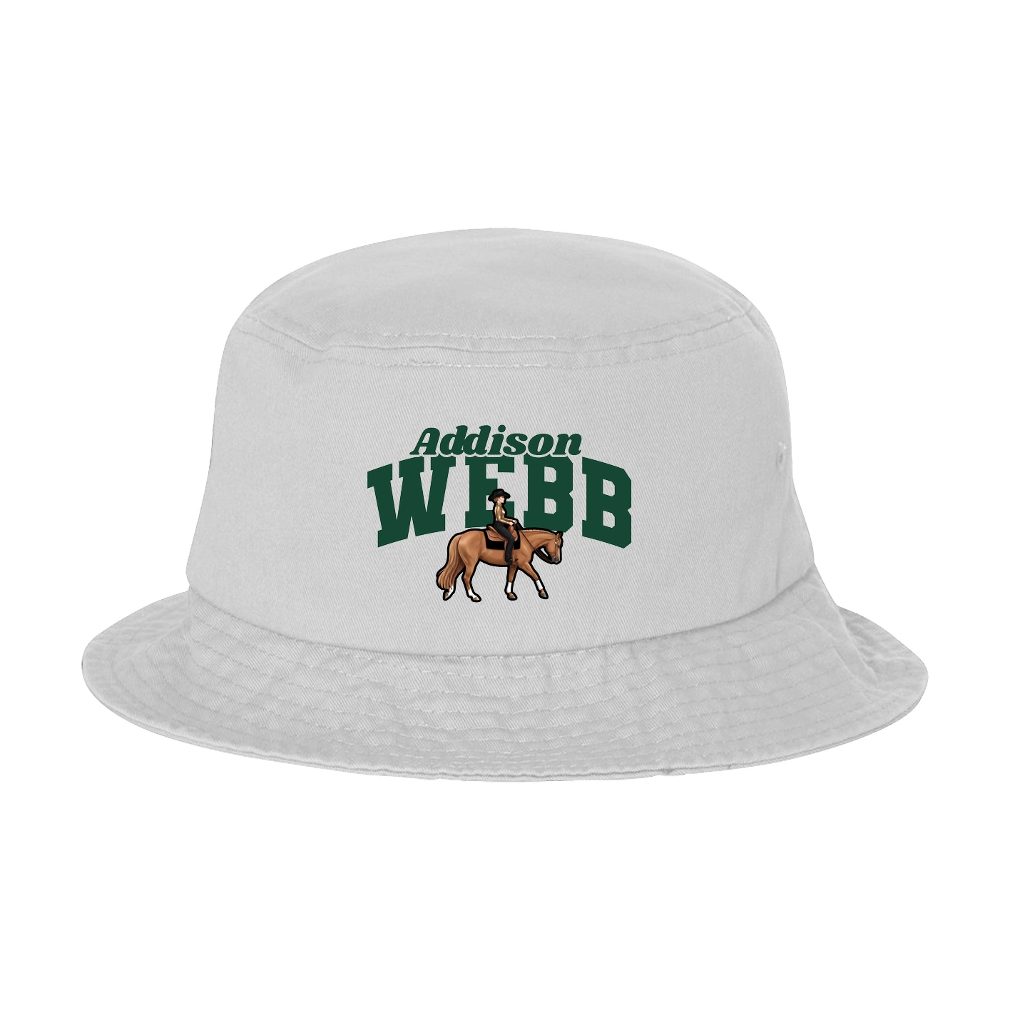Bucket Cap — Signature Arch in White