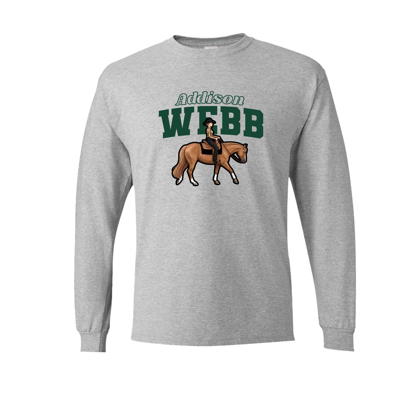 Long Sleeve Tee — Name Arch in Grey