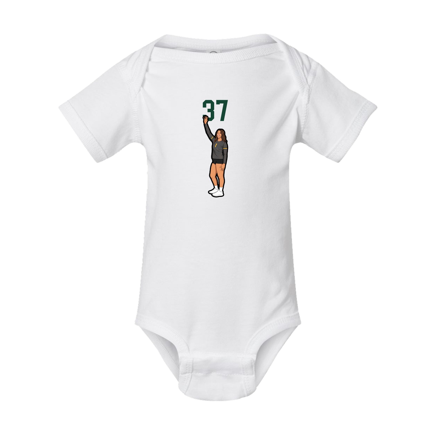 Baby Onesie — Number Top in White
