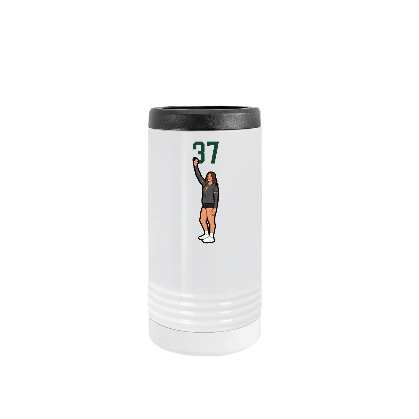Slim Beverage Holder — Number Top in White