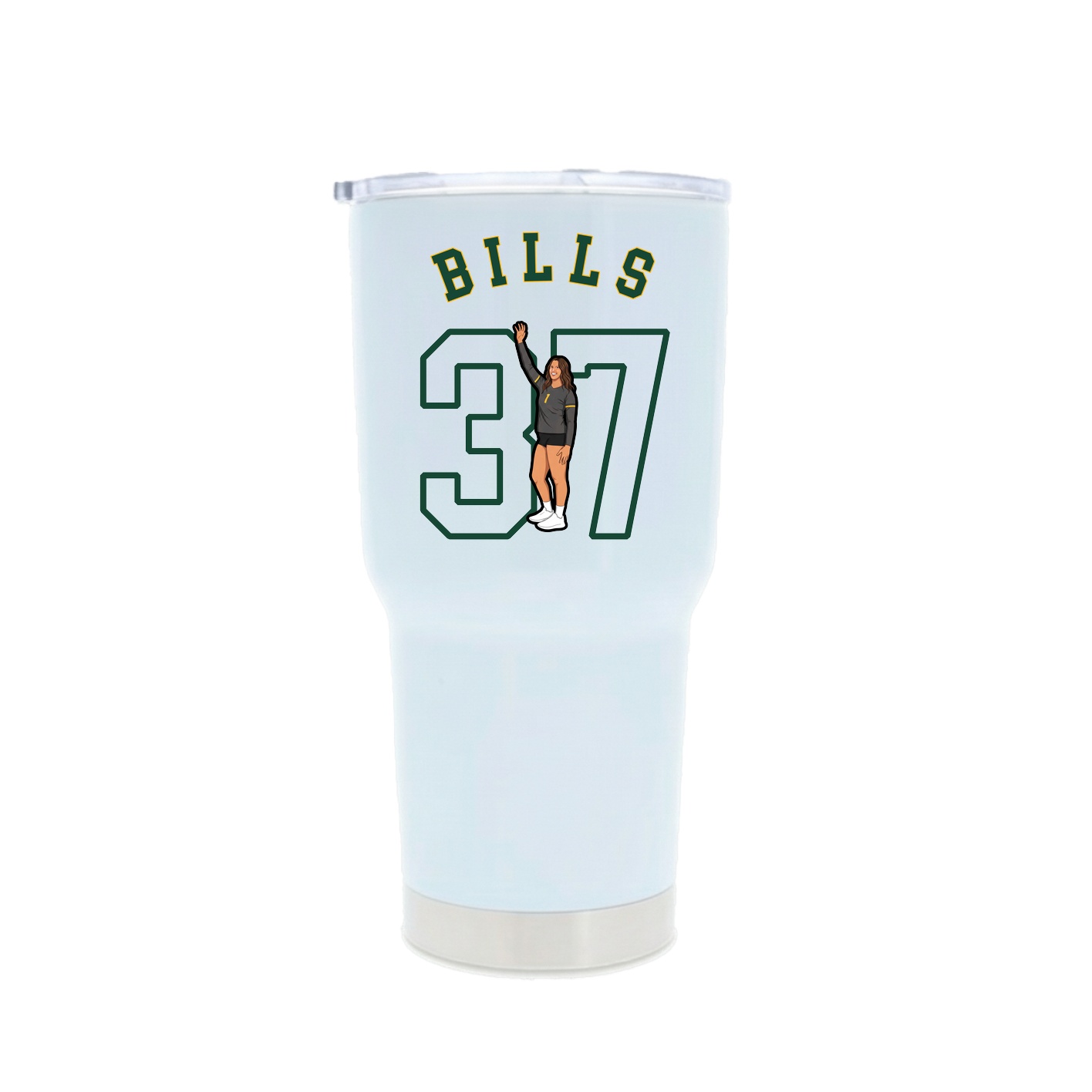 30oz Stainless Steel Tumbler — Shirsey Arch in White