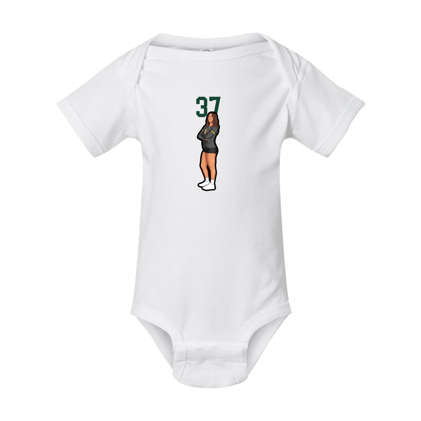 Baby Onesie — Number Top in White
