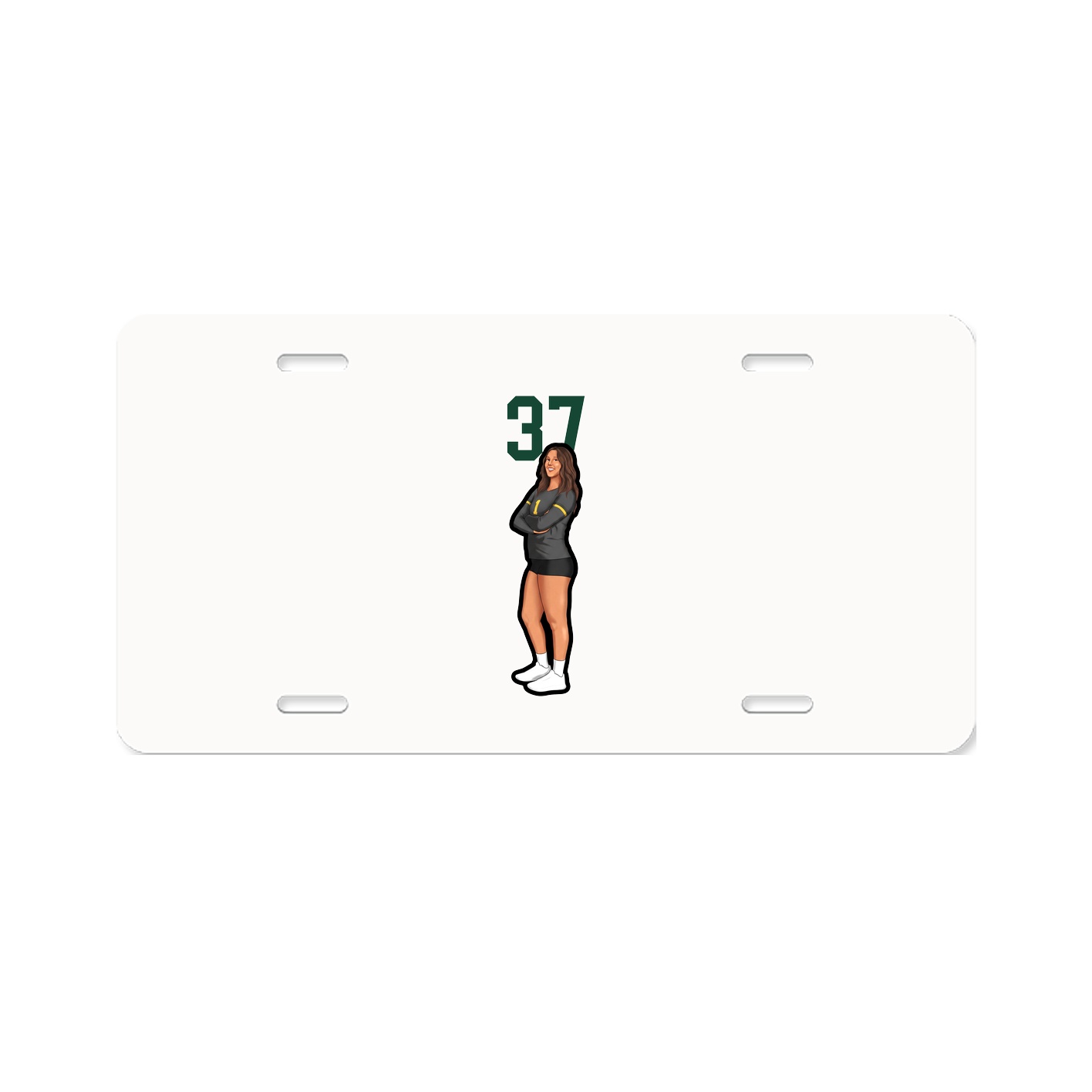 License Plate — Number Top in Classic