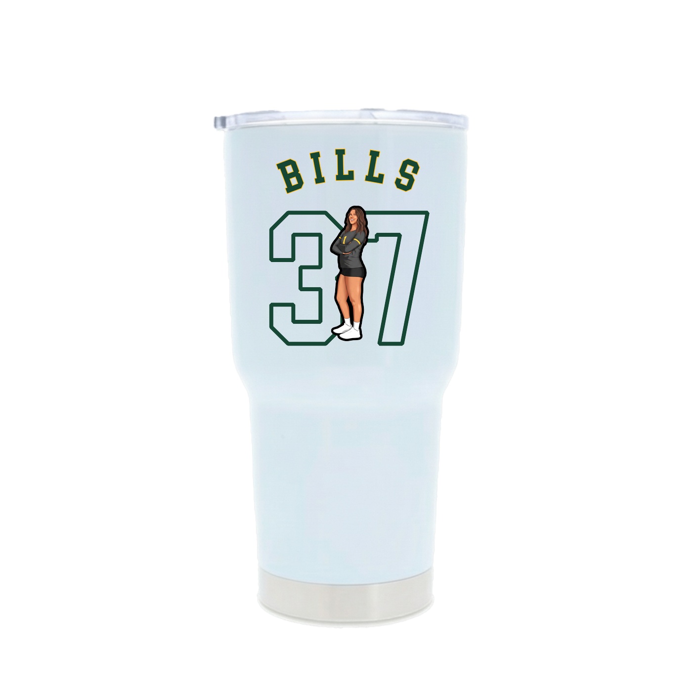 30oz Stainless Steel Tumbler — Shirsey Arch in White