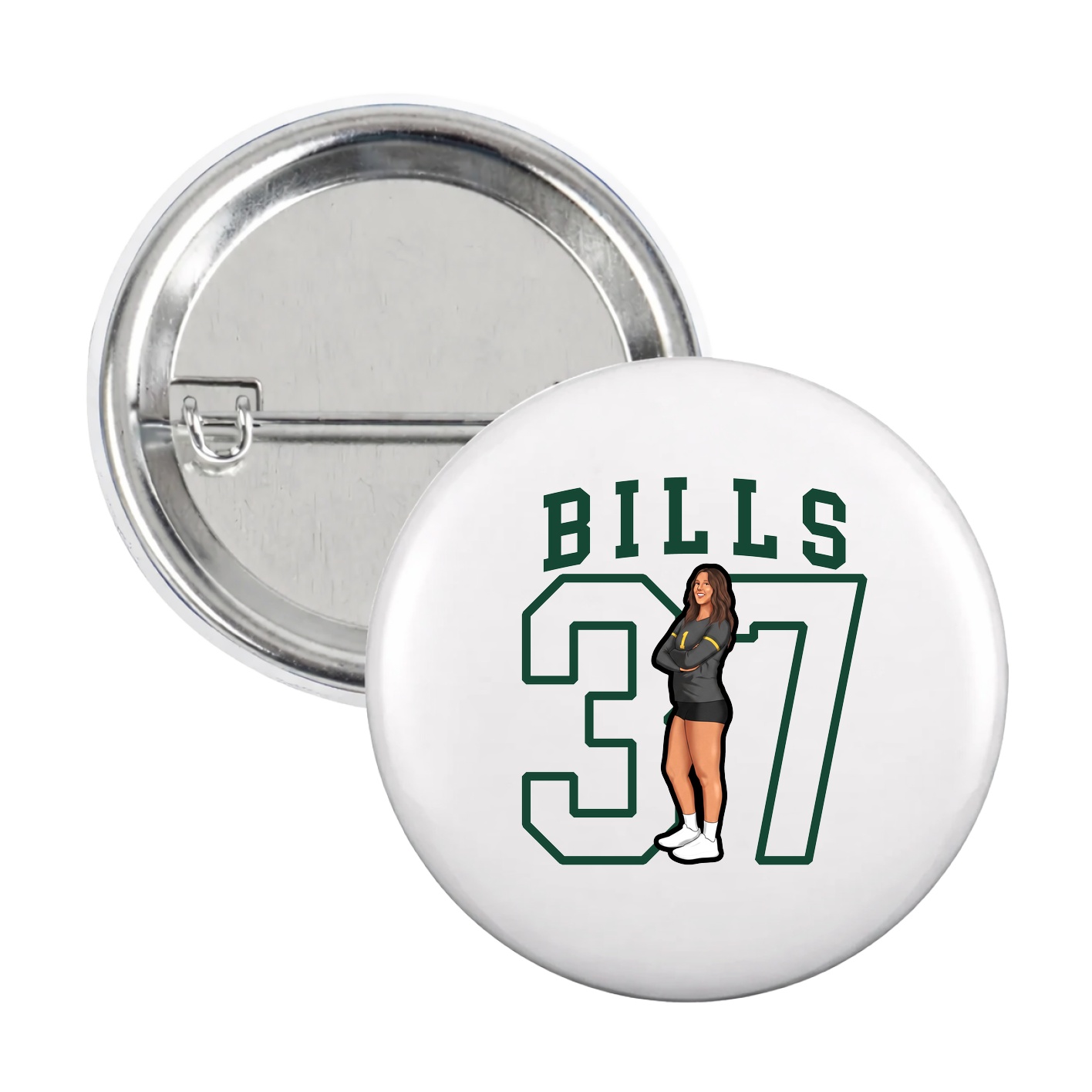 Game Day Button — Shirsey in White