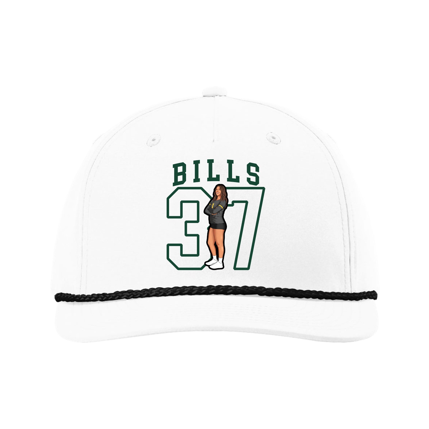 Five-Panel Classic Rope Cap — Shirsey in White