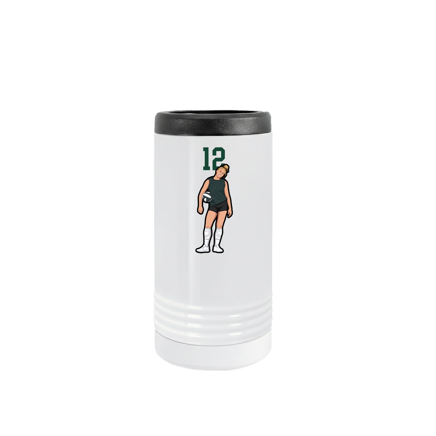 Slim Beverage Holder — Number Top in White