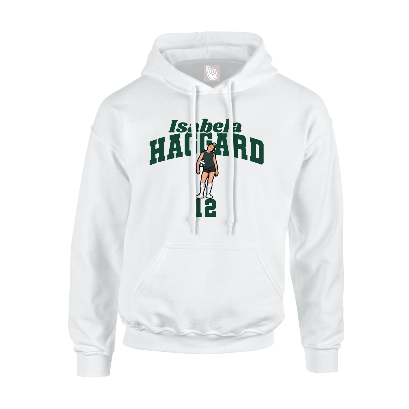 Hoodie — Signature Arch in White