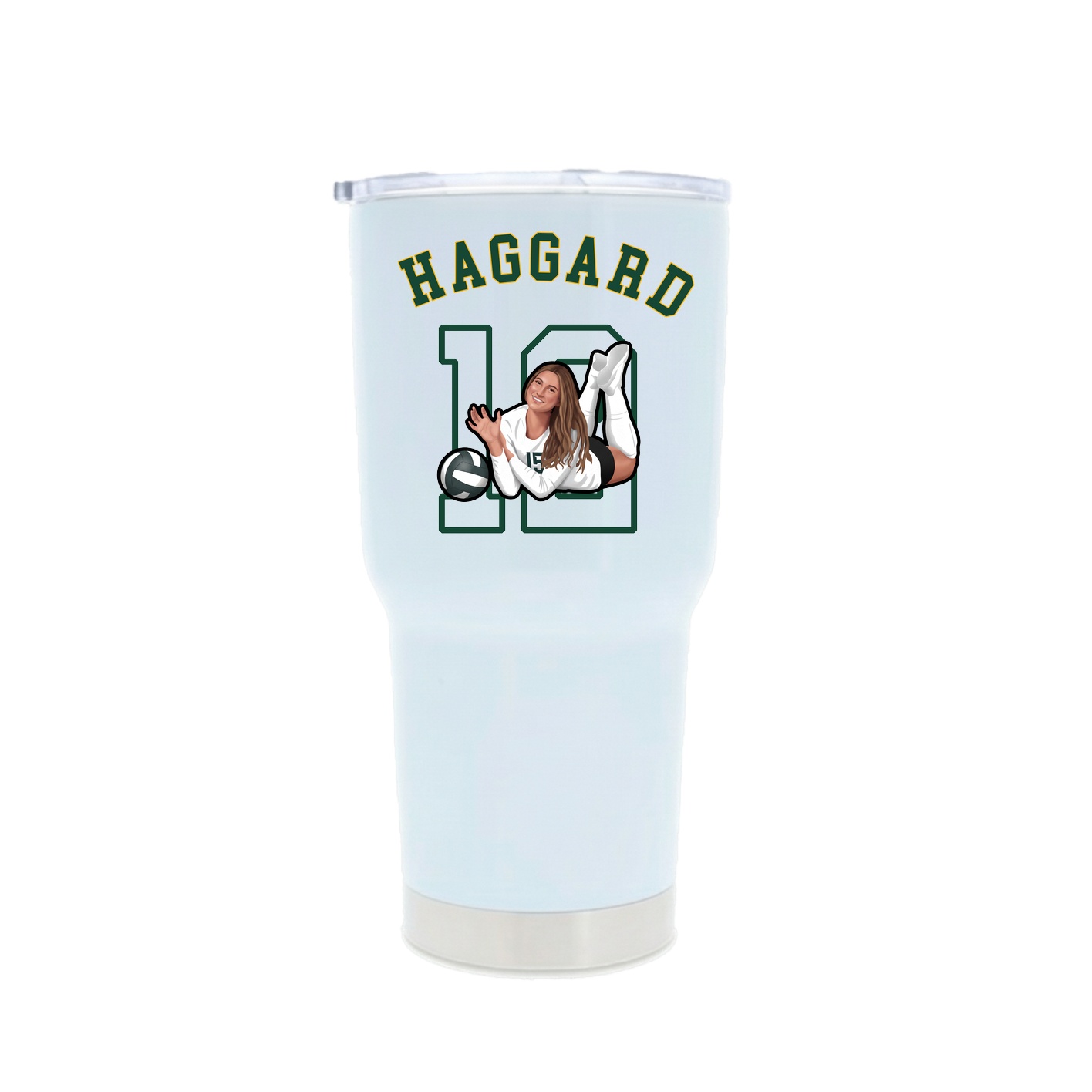 30oz Stainless Steel Tumbler — Shirsey Arch in White