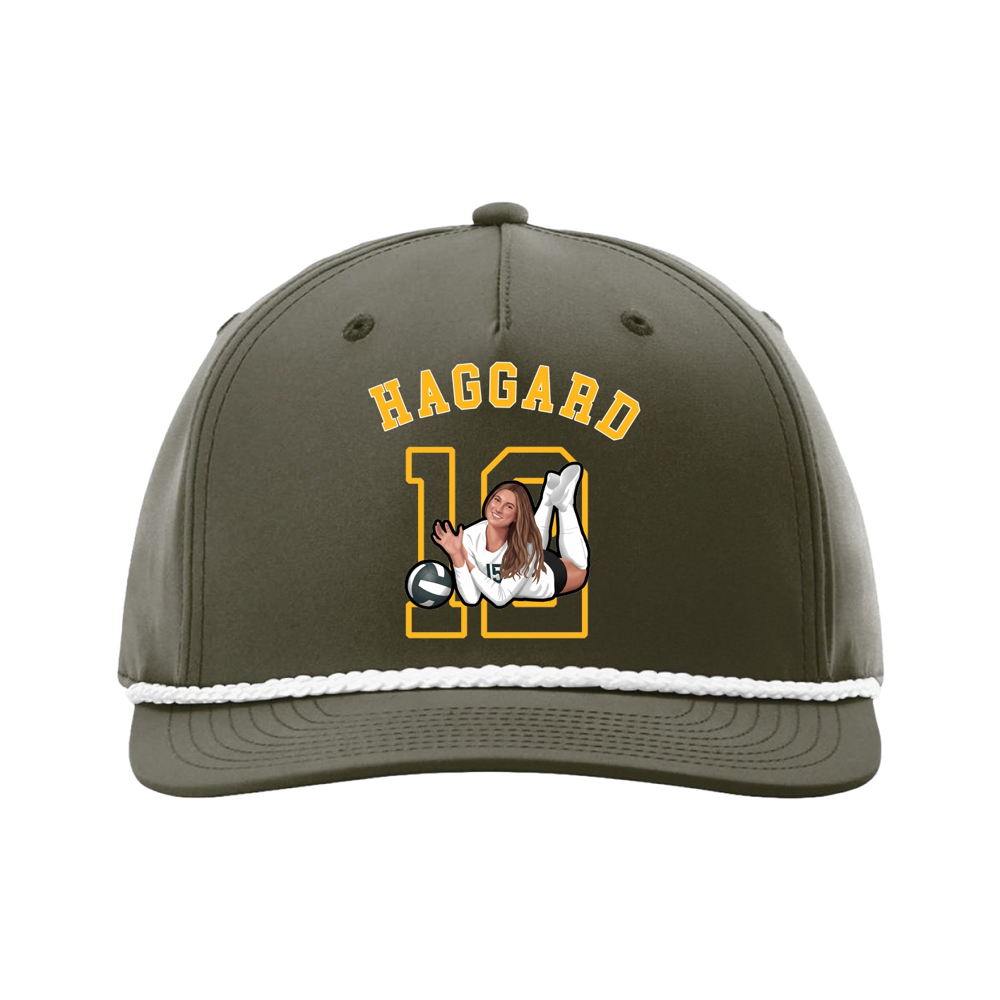 Five-Panel Classic Rope Cap — Shirsey Arch in Green