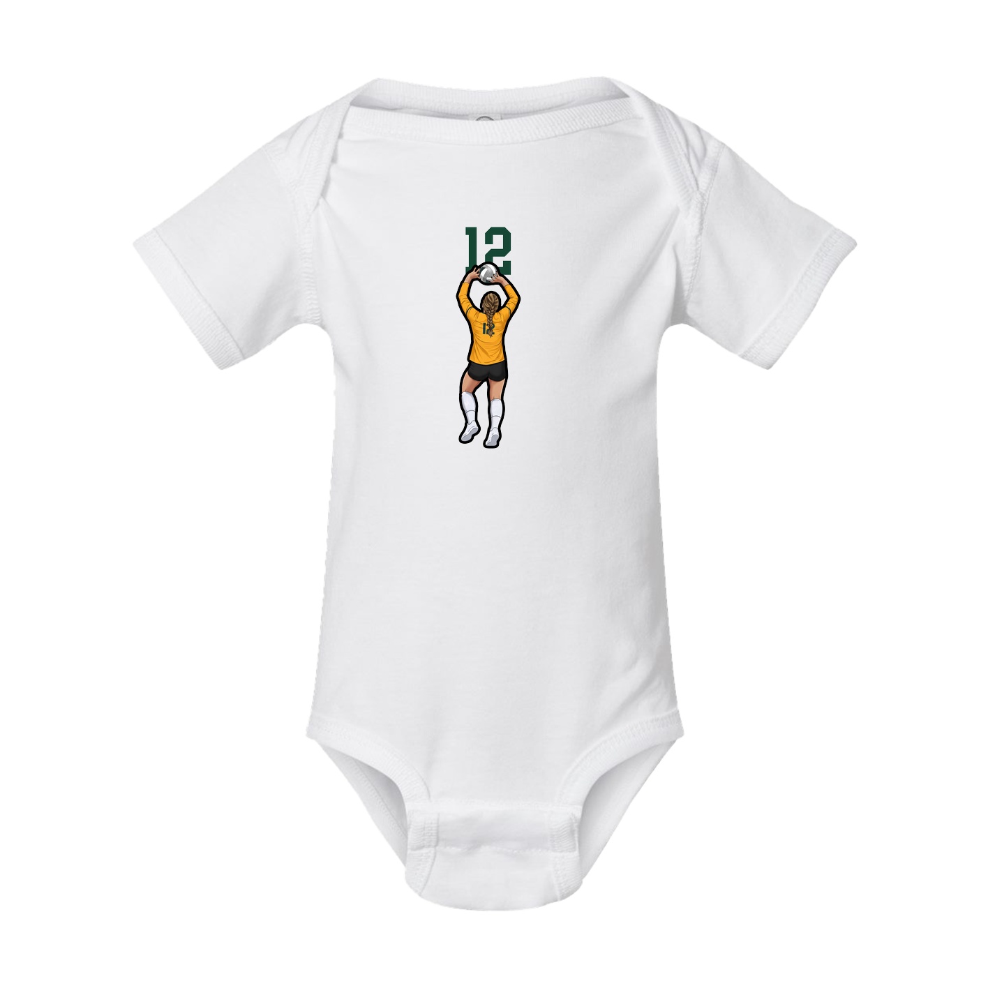 Baby Onesie — Number Top in White