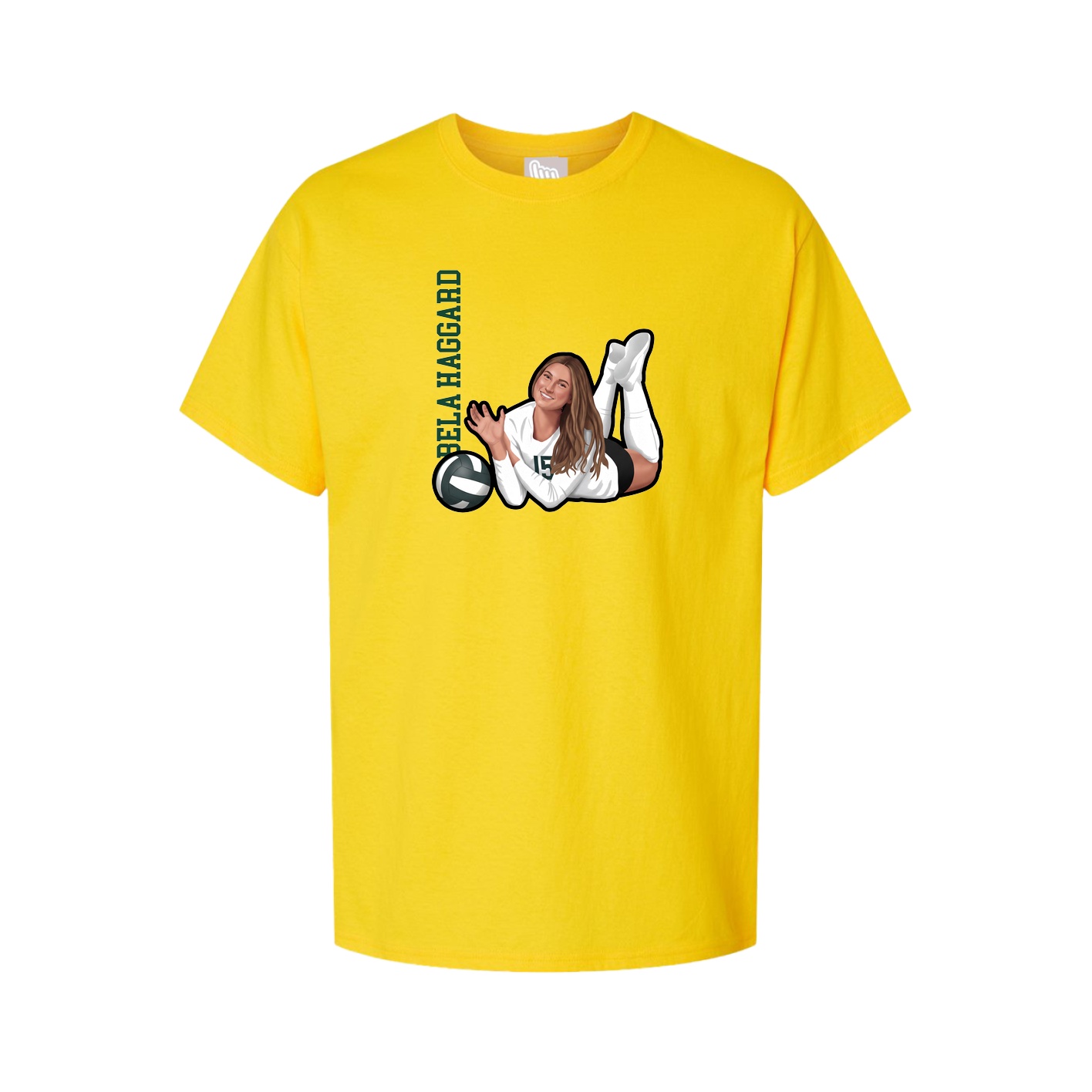 Tee — Name Vertical in Gold