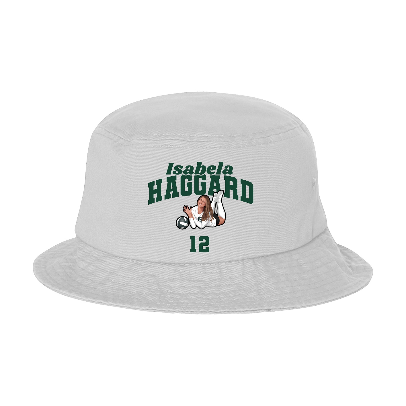 Bucket Cap — Signature Arch in White