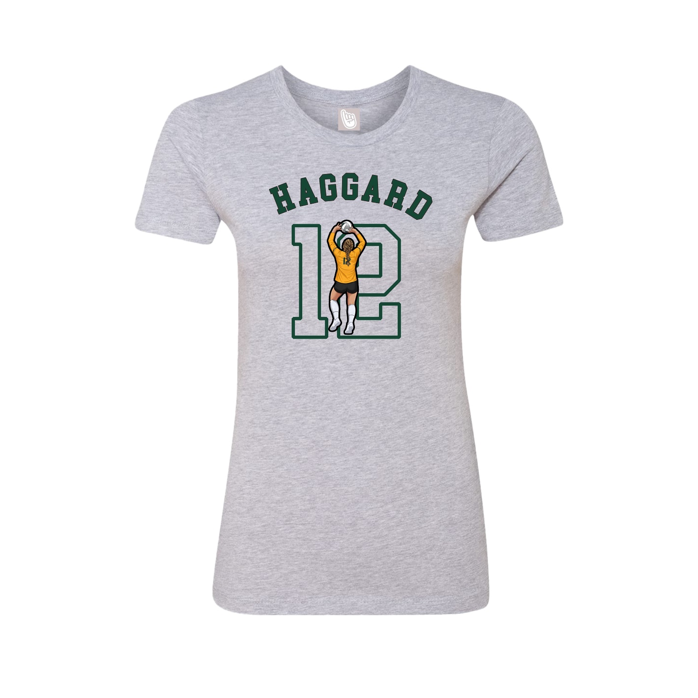 Fitted Women's Tee — Shirsey Arch in Grey