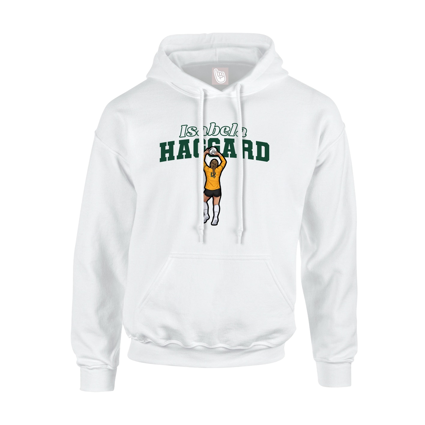 Hoodie — Name Arch in White