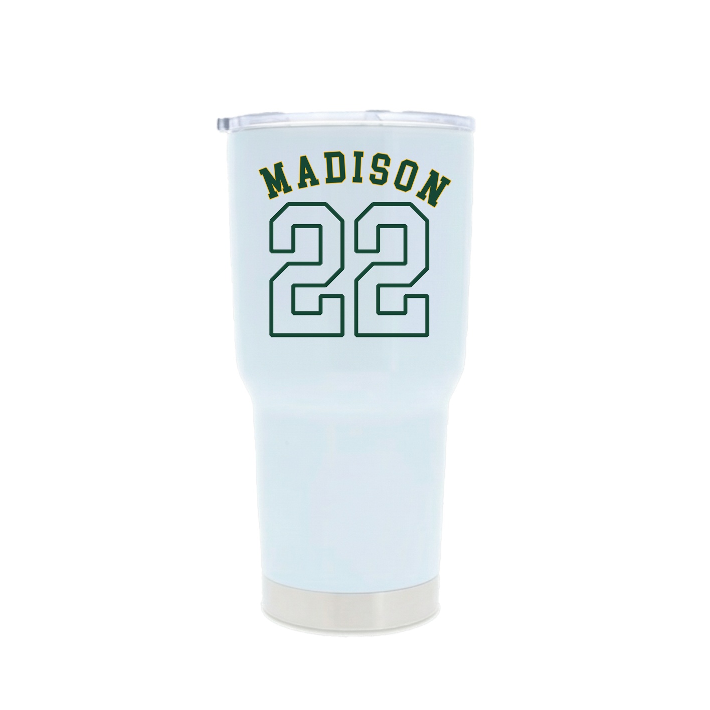 30oz Stainless Steel Tumbler — Shirsey Arch in White