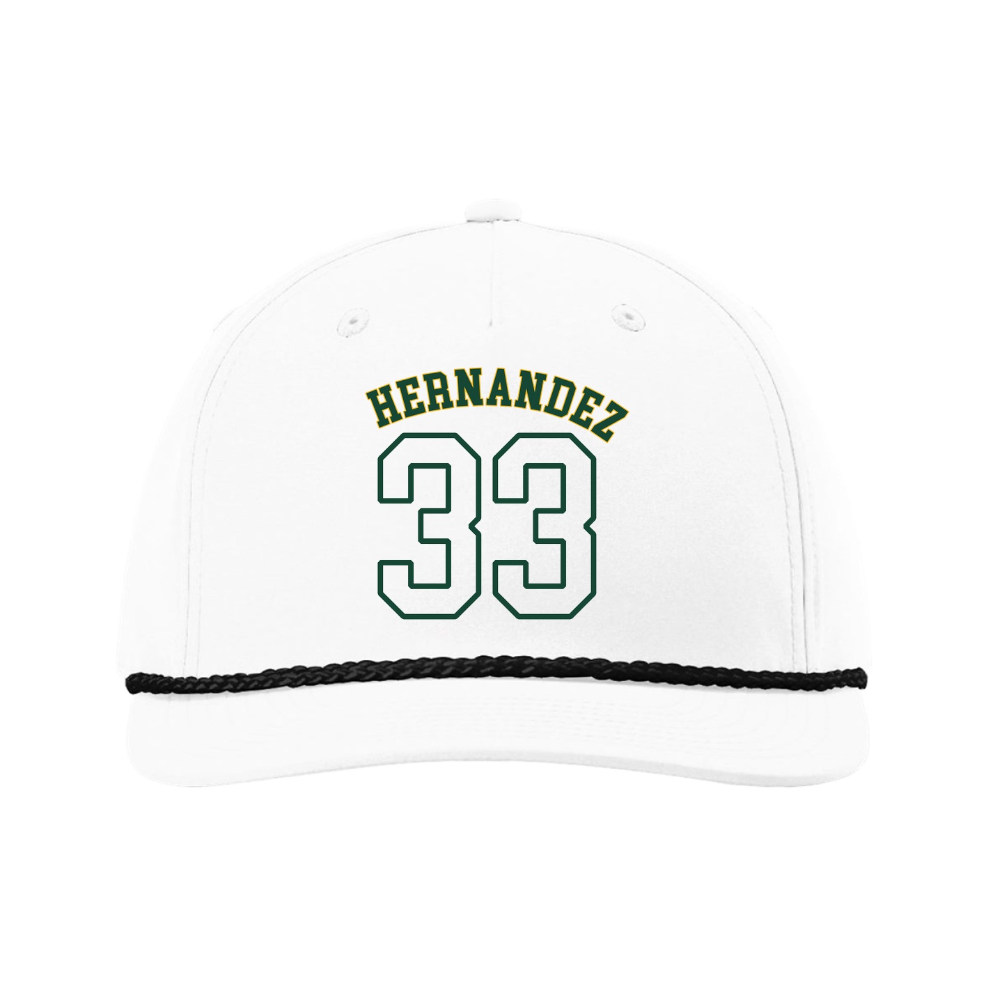 Five-Panel Classic Rope Cap — Shirsey Arch in White