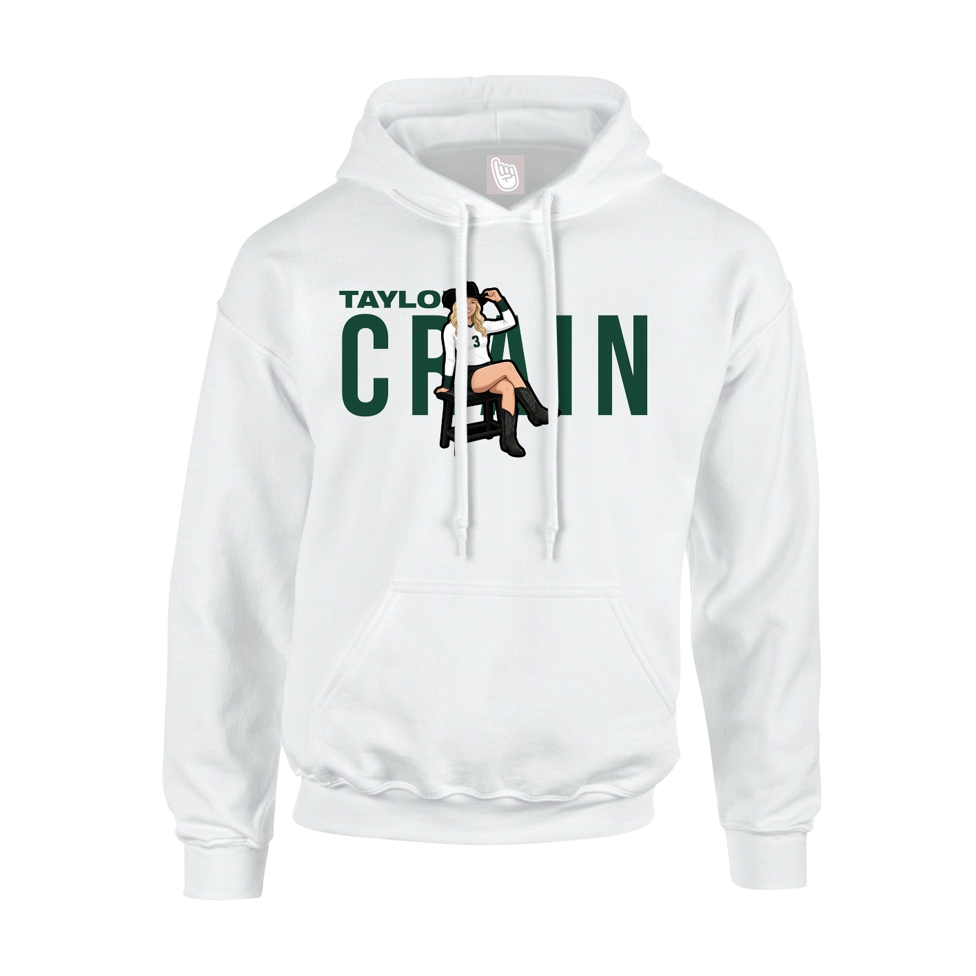 Hoodie — Player Name in White