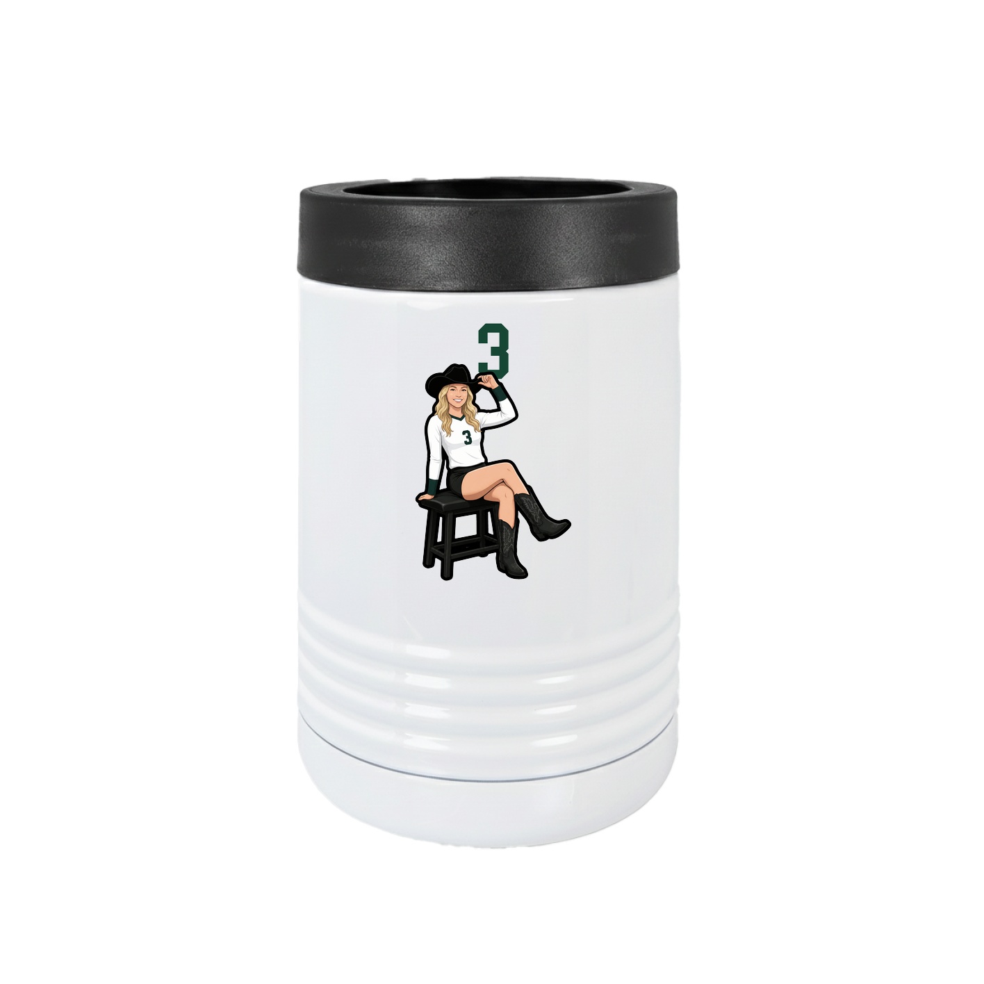 Beverage Holder — Number Top in White