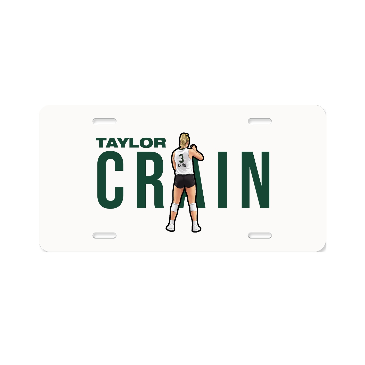 License Plate — Player Name in Classic