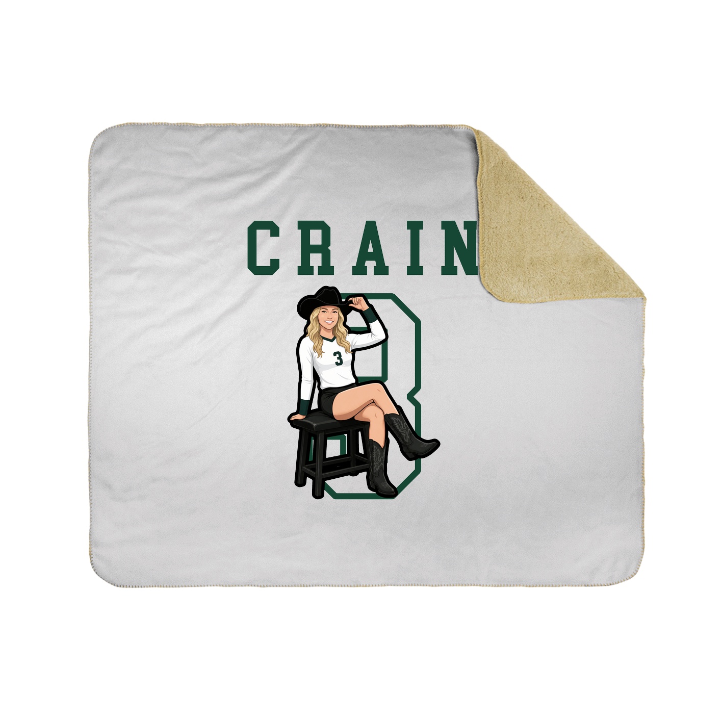 Throw Blanket — Shirsey in White