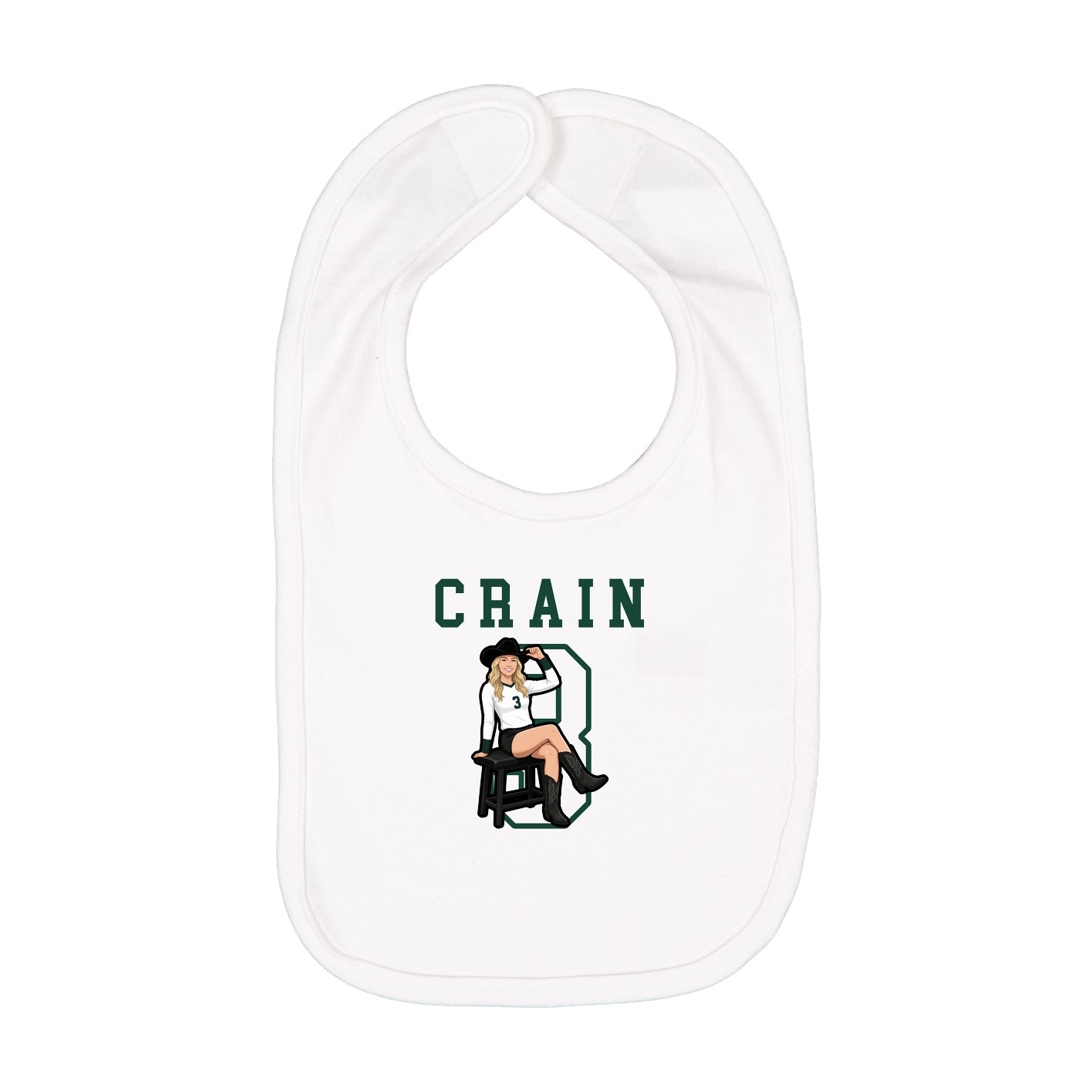 Infant Bib — Shirsey in White