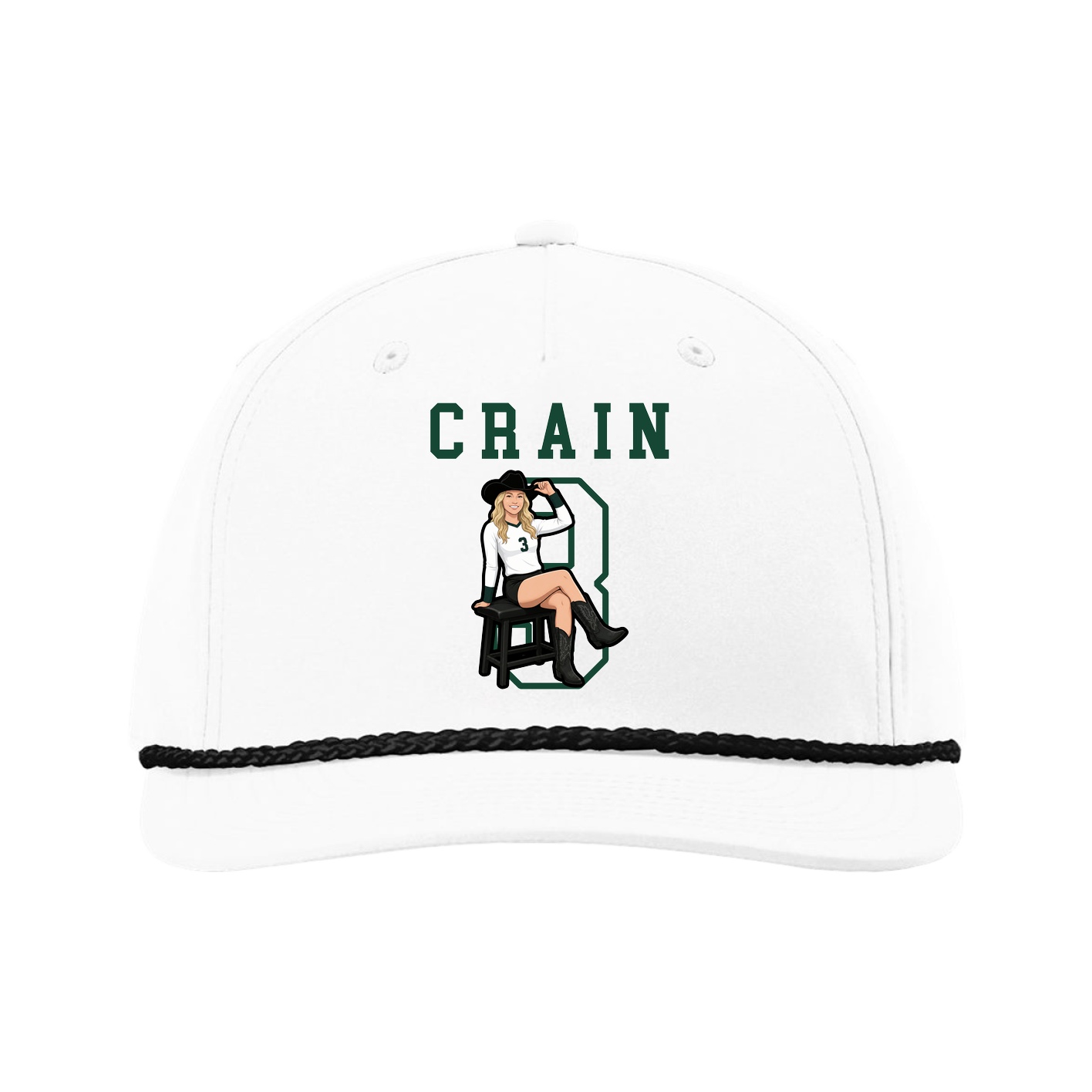 Five-Panel Classic Rope Cap — Shirsey in White