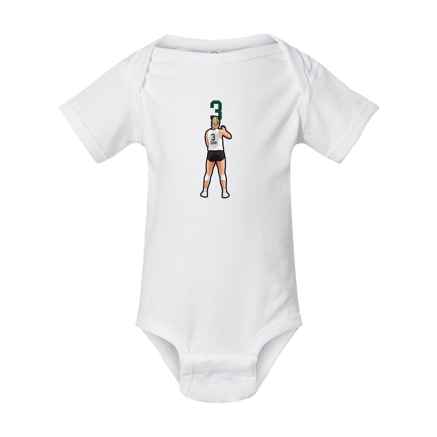 Baby Onesie — Number Top in White