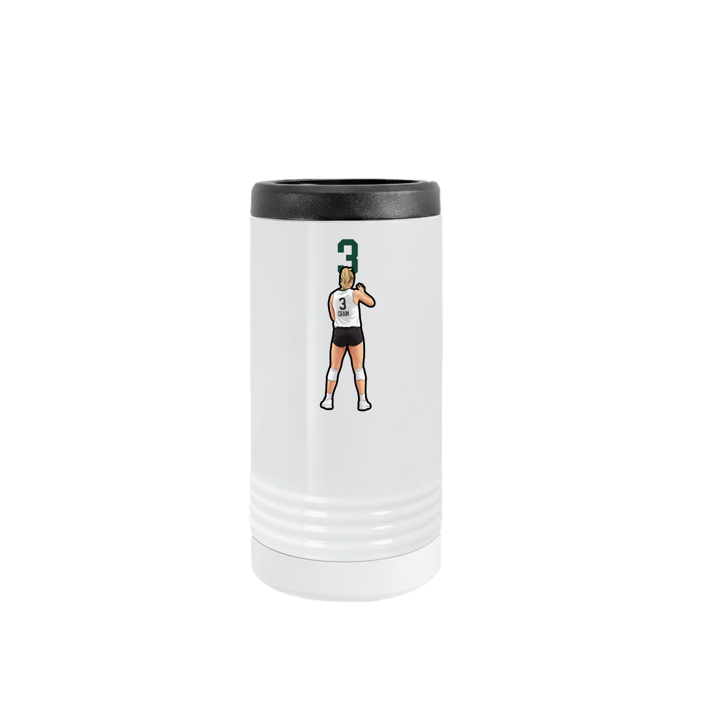 Slim Beverage Holder — Number Top in White
