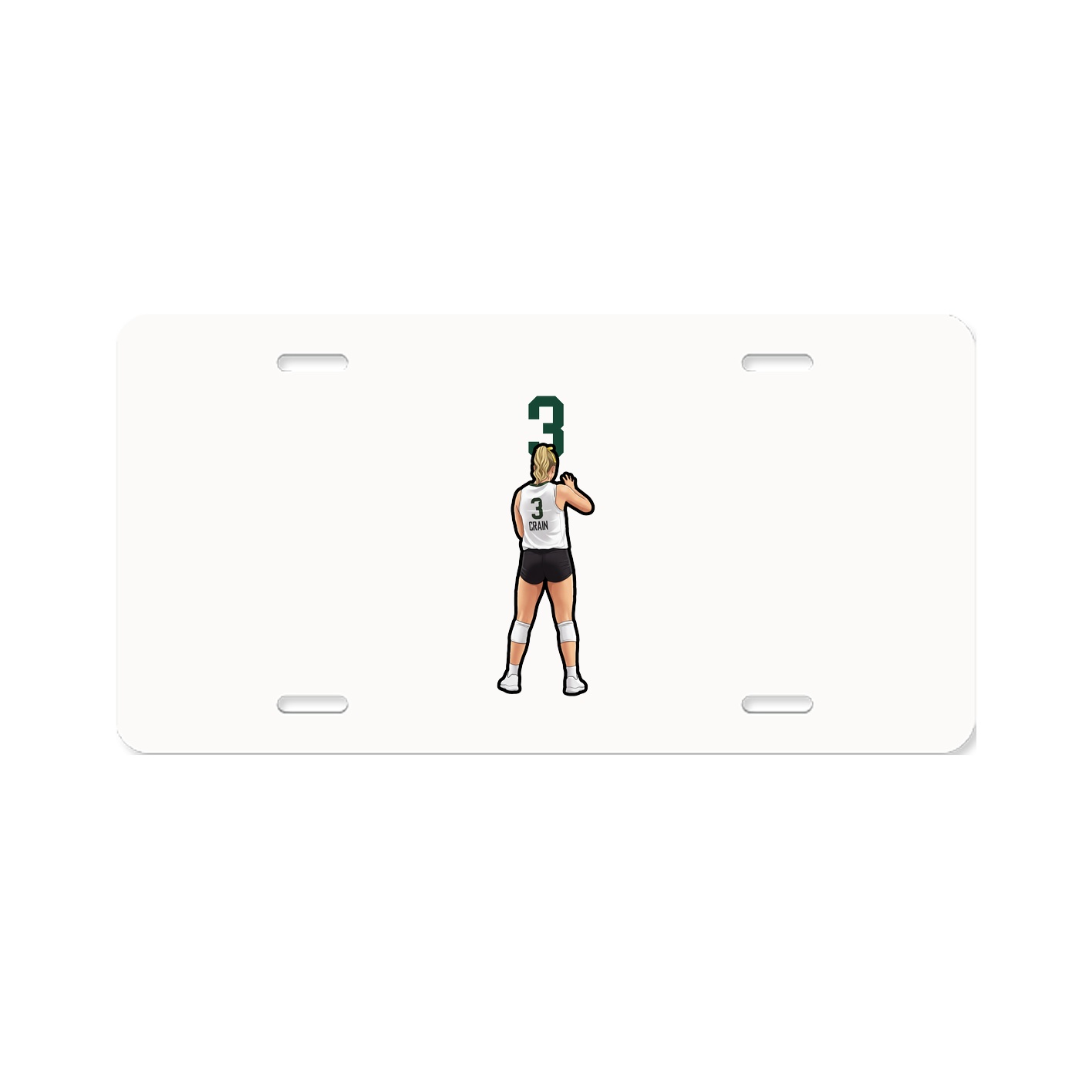 License Plate — Number Top in Classic
