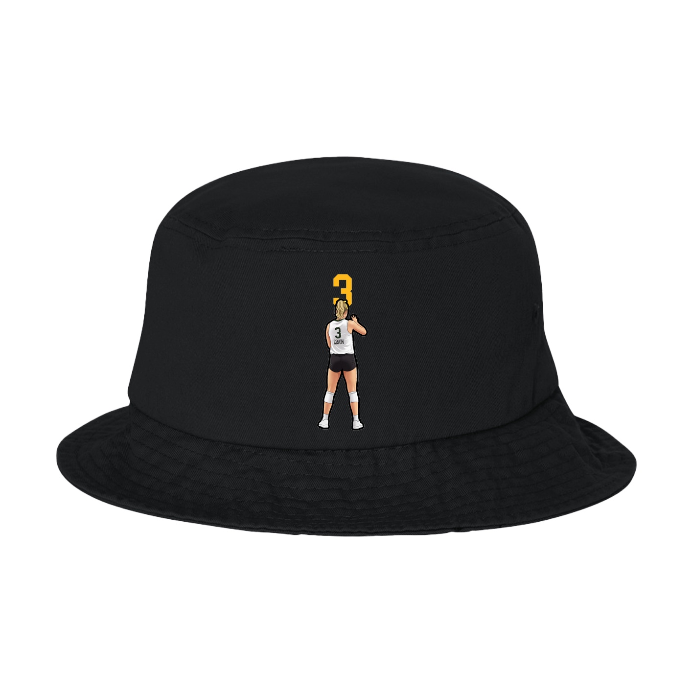 Bucket Cap — Number Top in Black