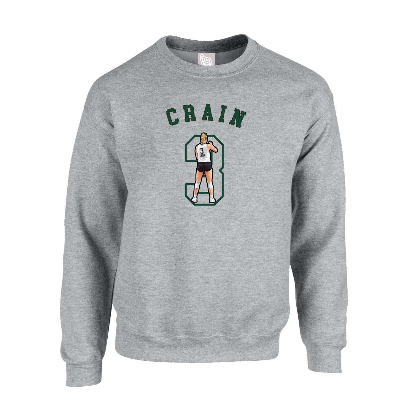 Fleece Crew — Shirsey Arch in Grey