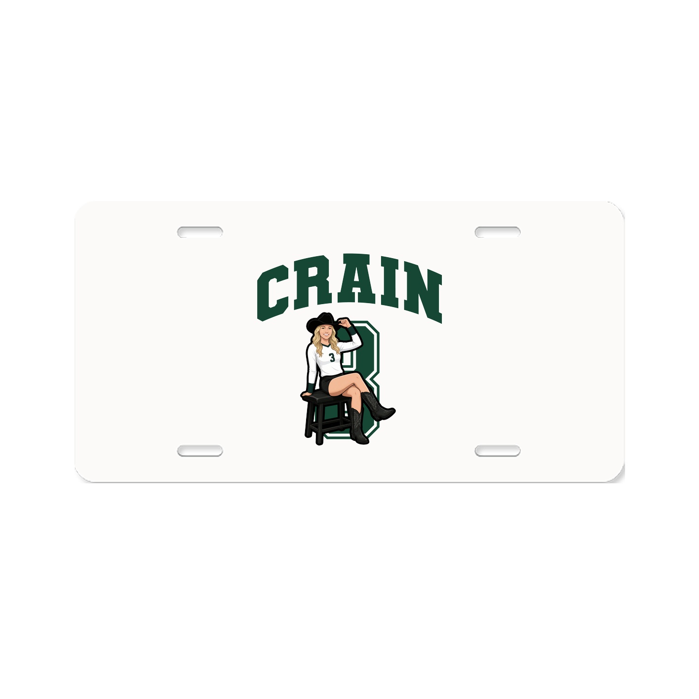License Plate — Number in Classic
