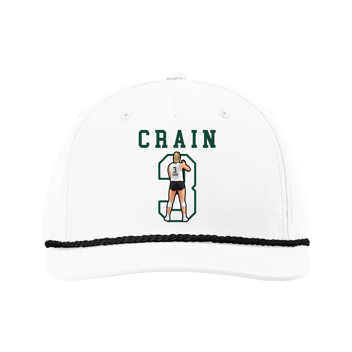 Five-Panel Classic Rope Cap — Shirsey in White