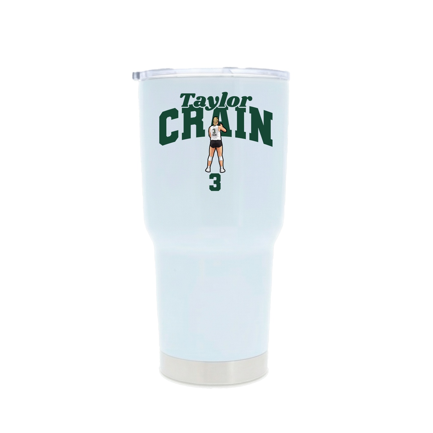 30oz Stainless Steel Tumbler — Signature Arch in White