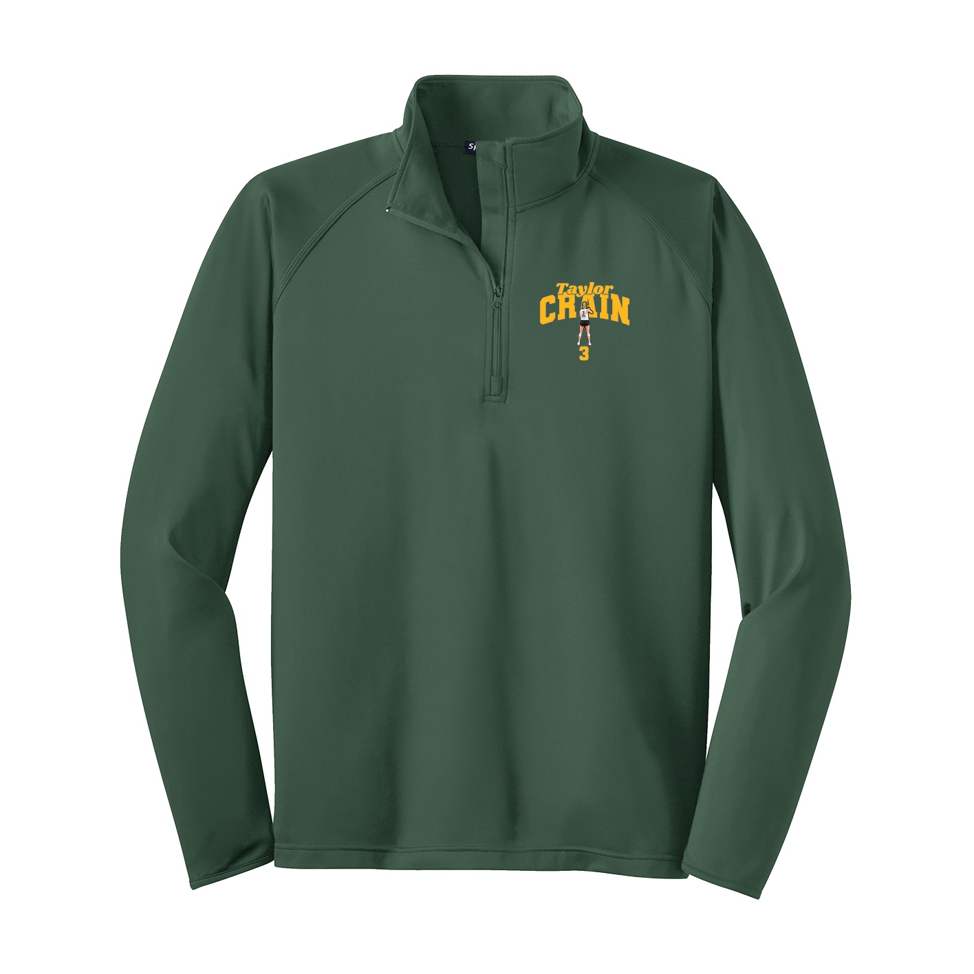 Q-Zip Pullover — Signature Arch in Green
