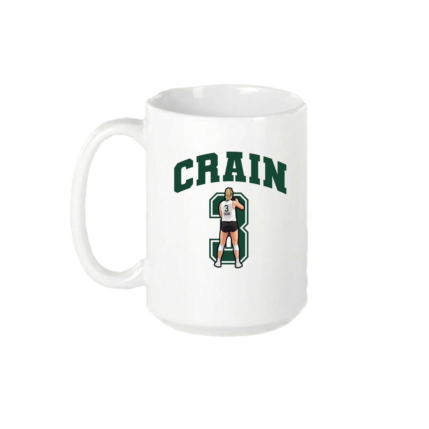 15oz Coffee Mug — Number in White