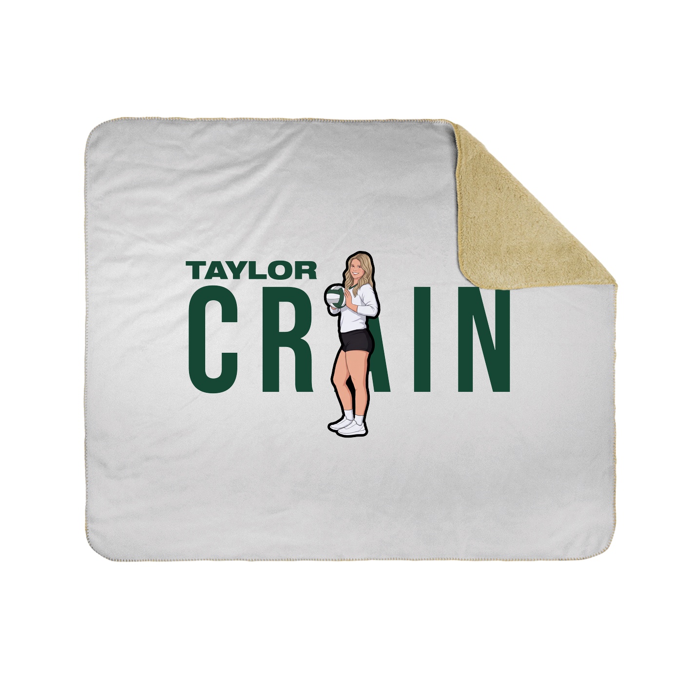 Throw Blanket — Player Name in White