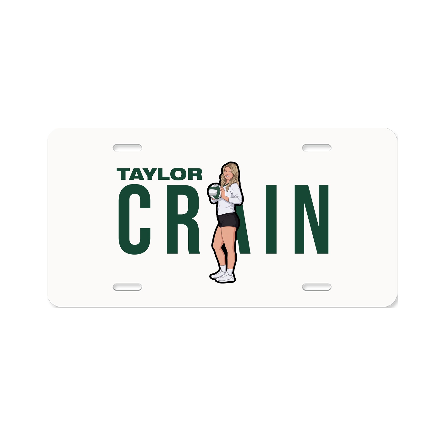 License Plate — Player Name in Classic