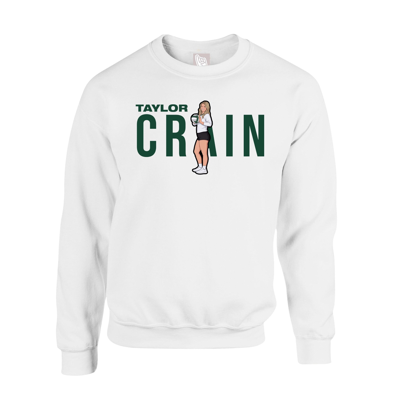 Fleece Crew — Player Name in White