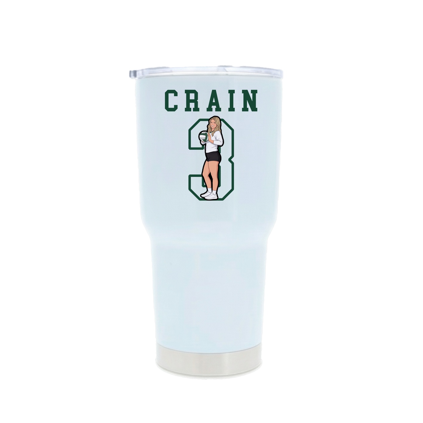 30oz Stainless Steel Tumbler — Shirsey in White
