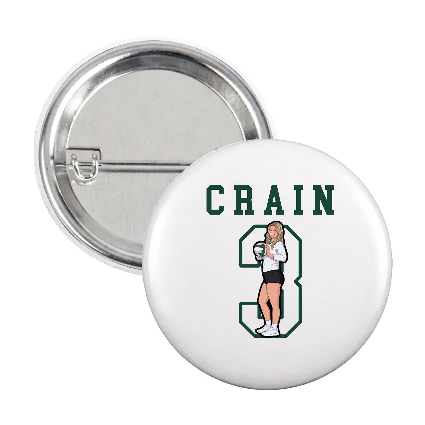Game Day Button — Shirsey in White