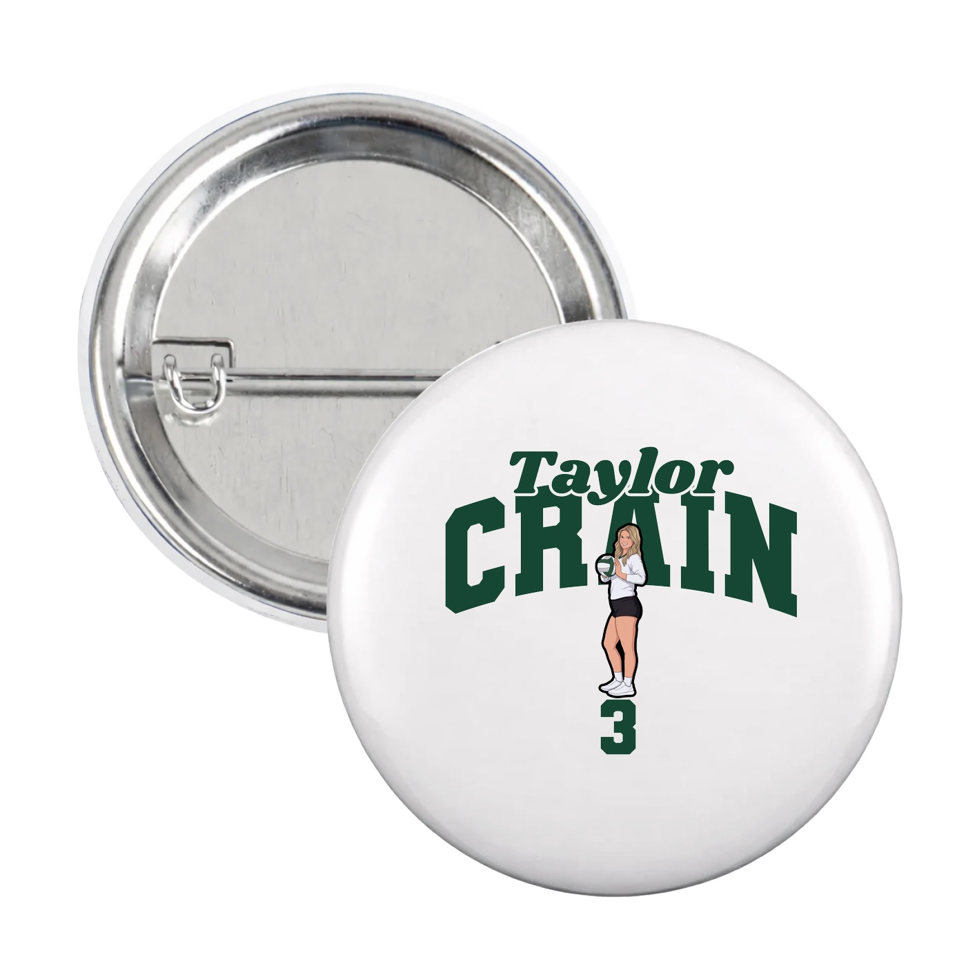 Game Day Button — Signature Arch in White