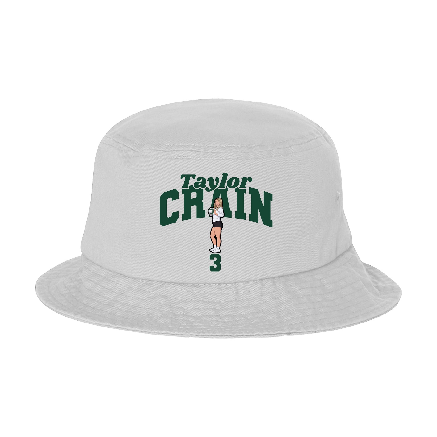 Bucket Cap — Signature Arch in White