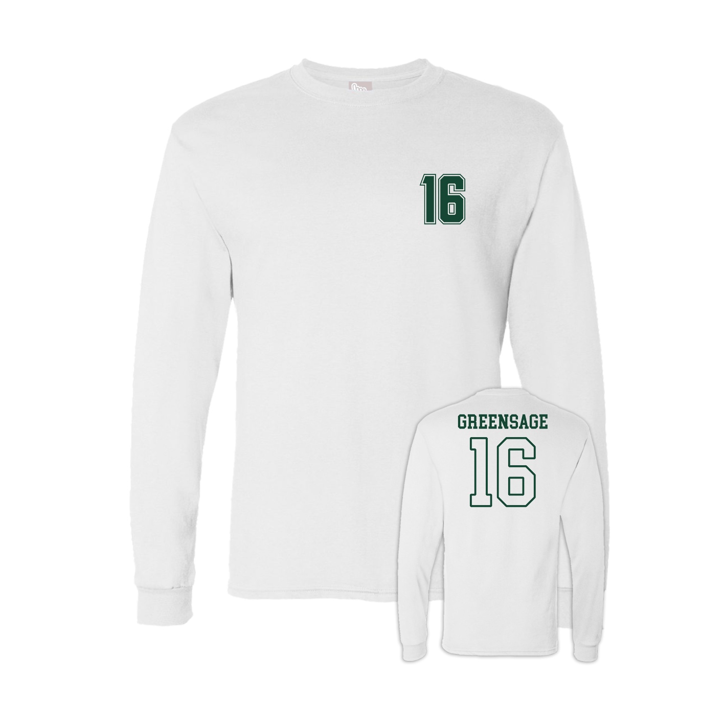 Long Sleeve Tee — Chest Back in White