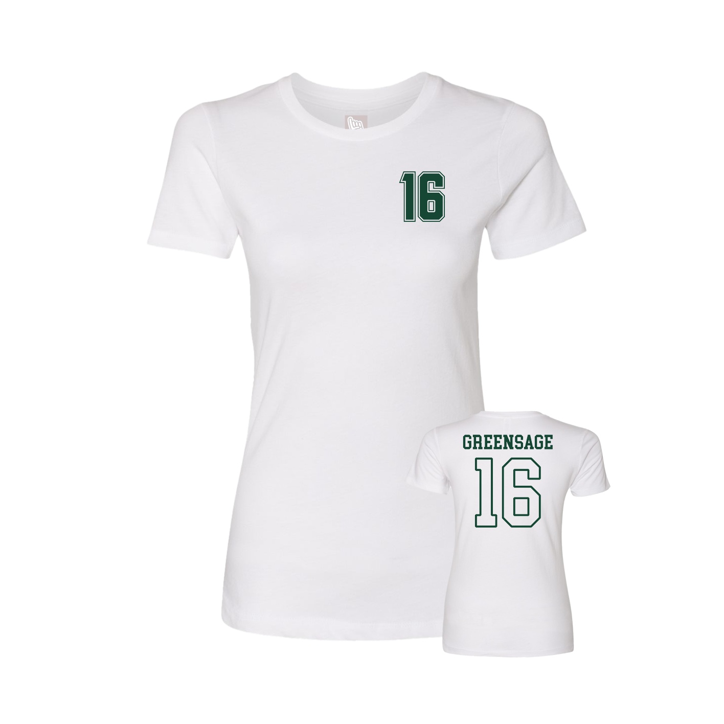 Womens Tee — Chest Back in White